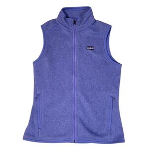 Patagonia Better Sweater Women's Vest Size Small Purple Secure Zipper Pockets